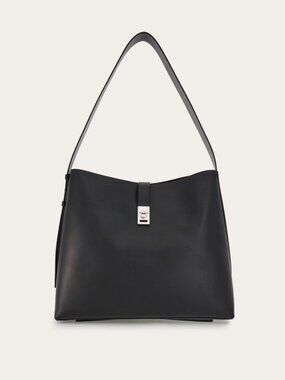 Ferragamo Large Tote travel bag with Gancini ornament Black - 2024 release